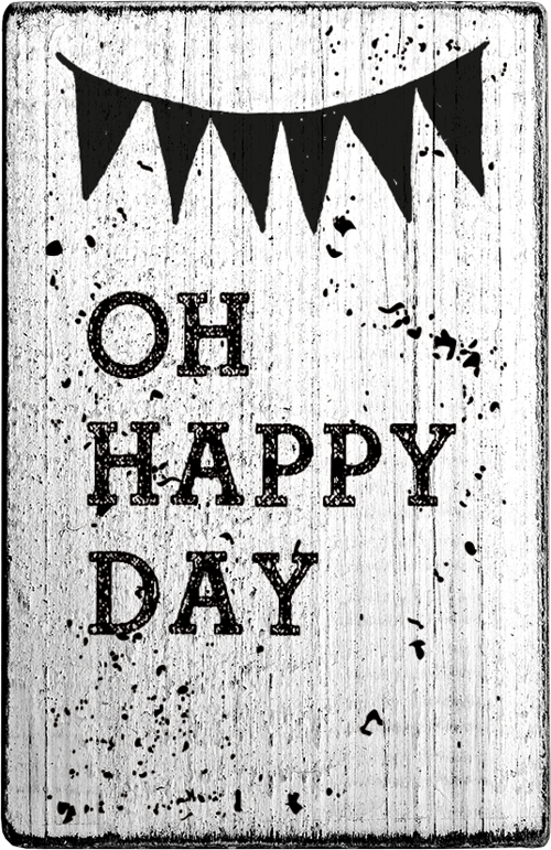 Colop Motivstempel – Oh happy day – FSC-Holz, Naturgummi – 70 × 42 mm