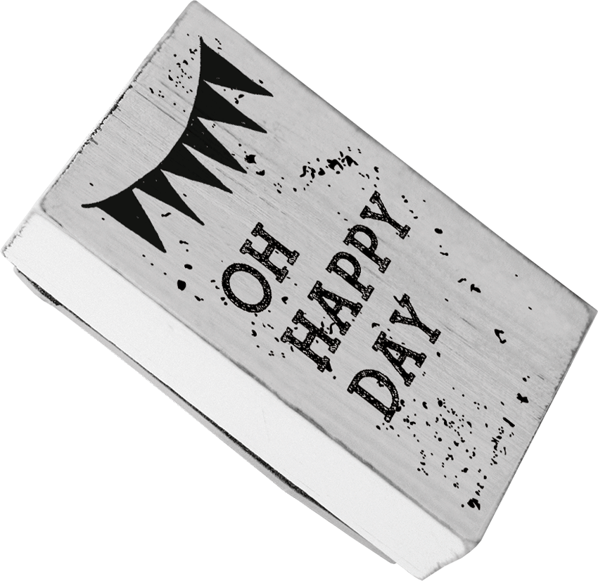 Colop Motivstempel – Oh happy day – FSC-Holz, Naturgummi – 70 × 42 mm