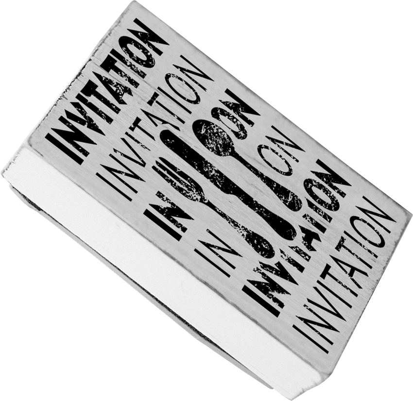 Colop Motivstempel – Einladung – Vintage – Holz – 70 × 42 mm