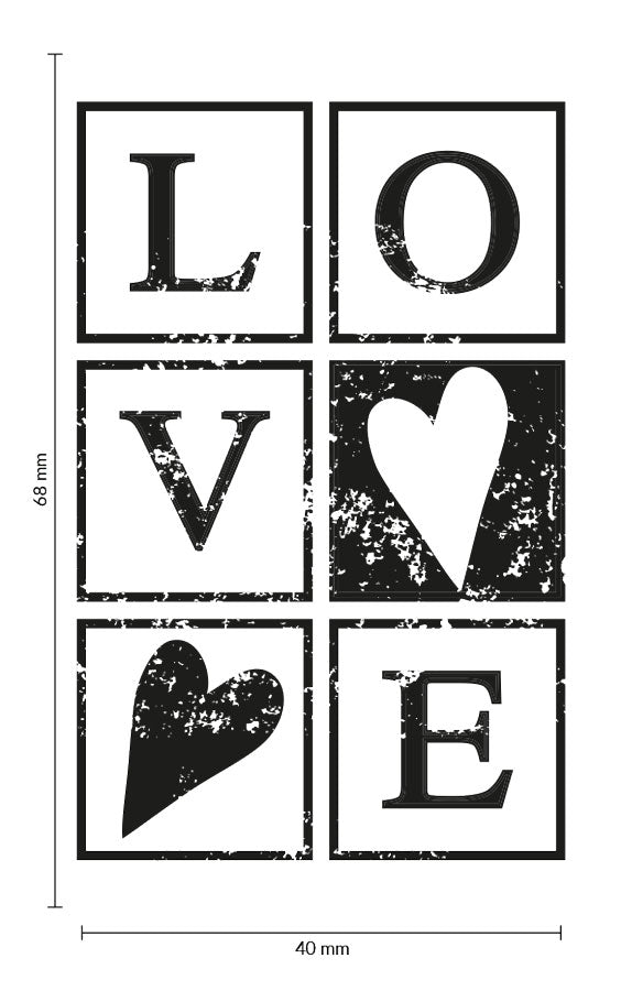 Colop Stempel – LOVE – Holz – 70 × 42 mm