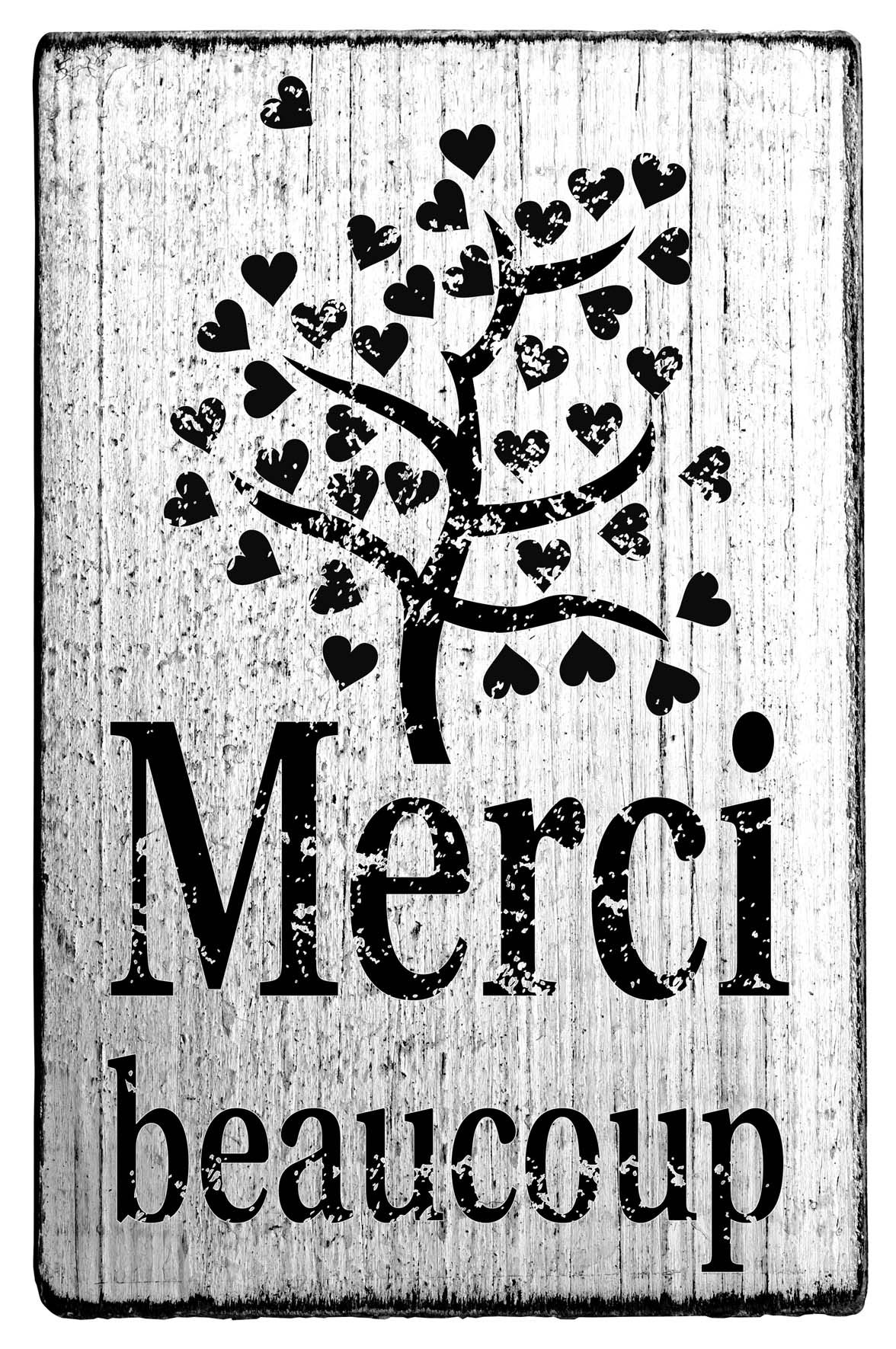 Colop Motivstempel – Merci beaucoup – Holz – 70 × 42 mm