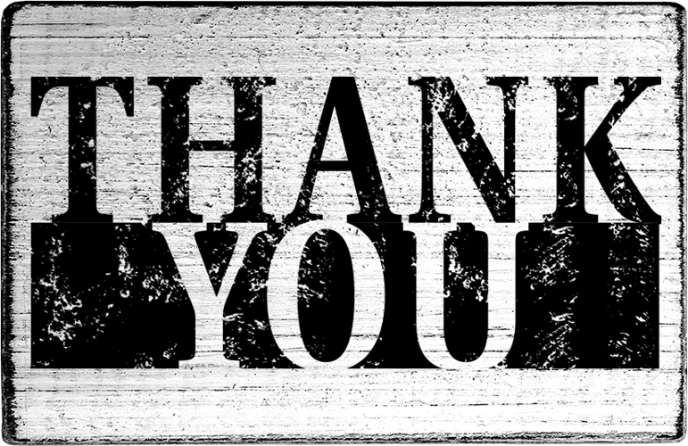 Colop Stempel Vintage – Motivstempel, Holz, Motiv Thank you, Abdruck 70 × 42 mm