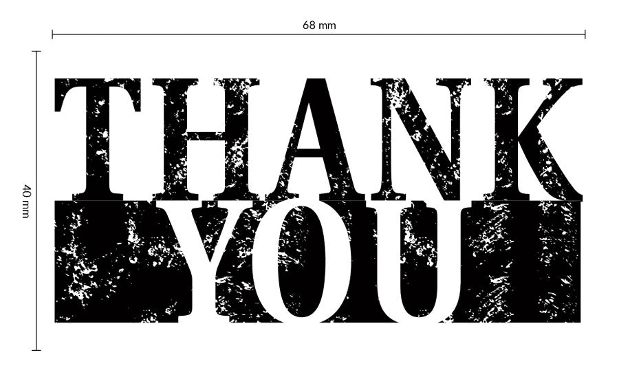 Colop Stempel Vintage – Motivstempel, Holz, Motiv Thank you, Abdruck 70 × 42 mm