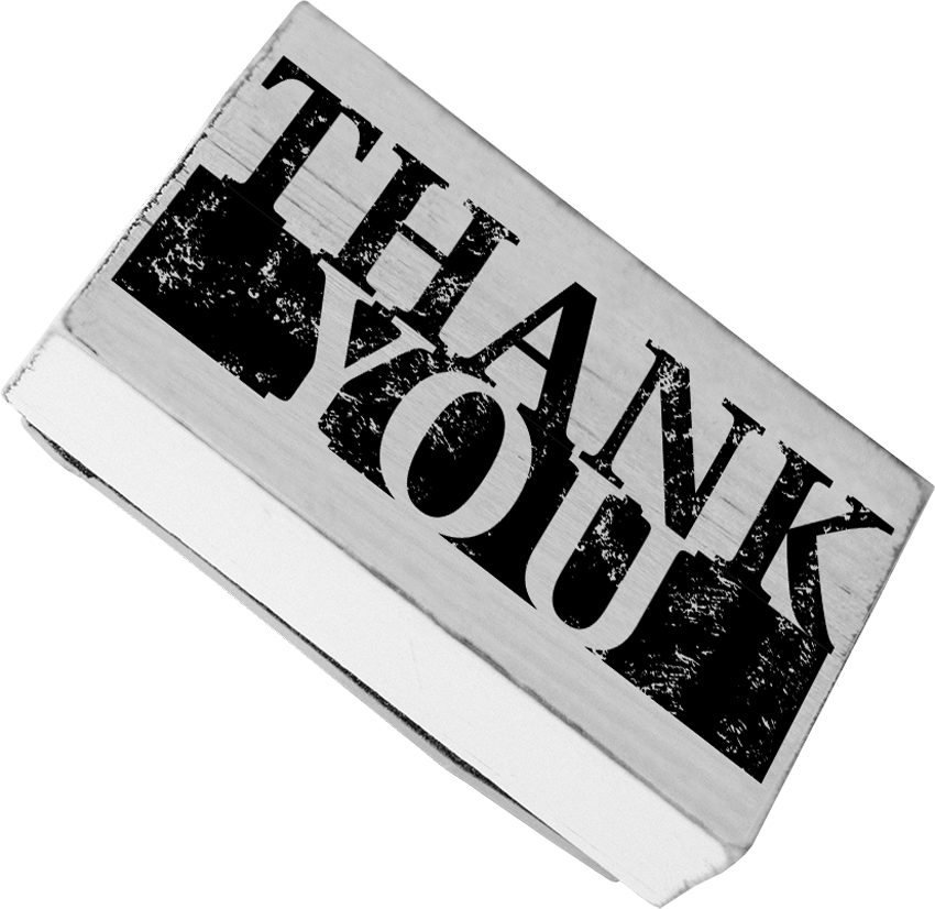 Colop Stempel Vintage – Motivstempel, Holz, Motiv Thank you, Abdruck 70 × 42 mm