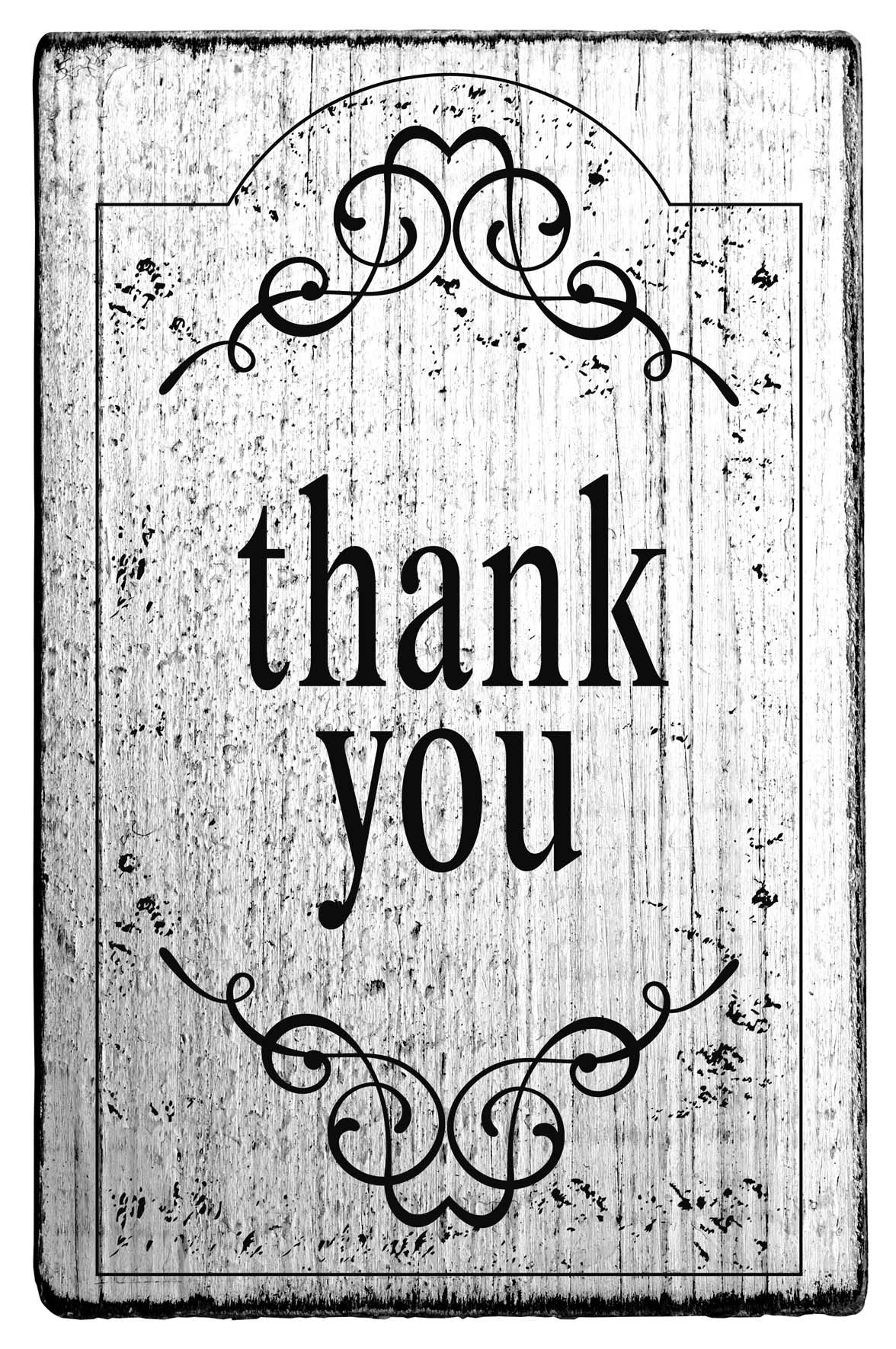 Colop Stempel Vintage – Motivstempel, Holz, Motiv Thank you, Abdruck 70 × 42 mm
