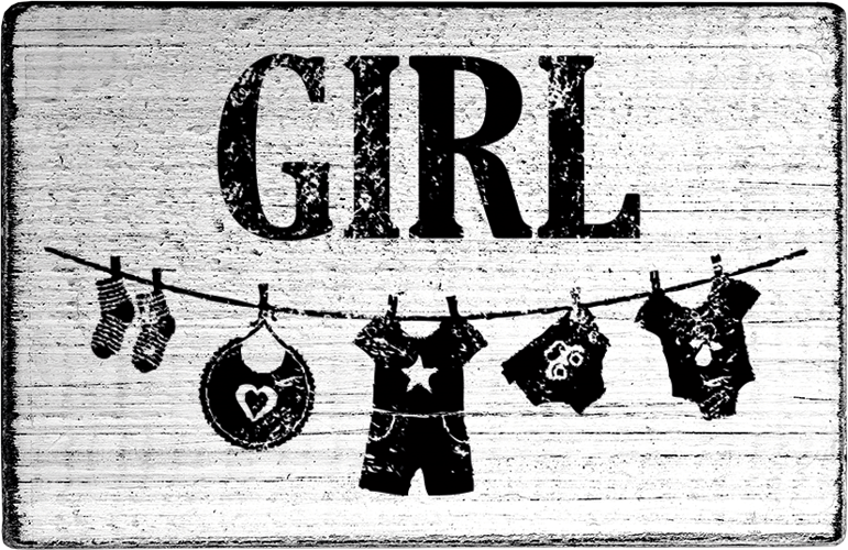 Colop Motivstempel – Vintage Girl – Holz – 70 × 42 mm