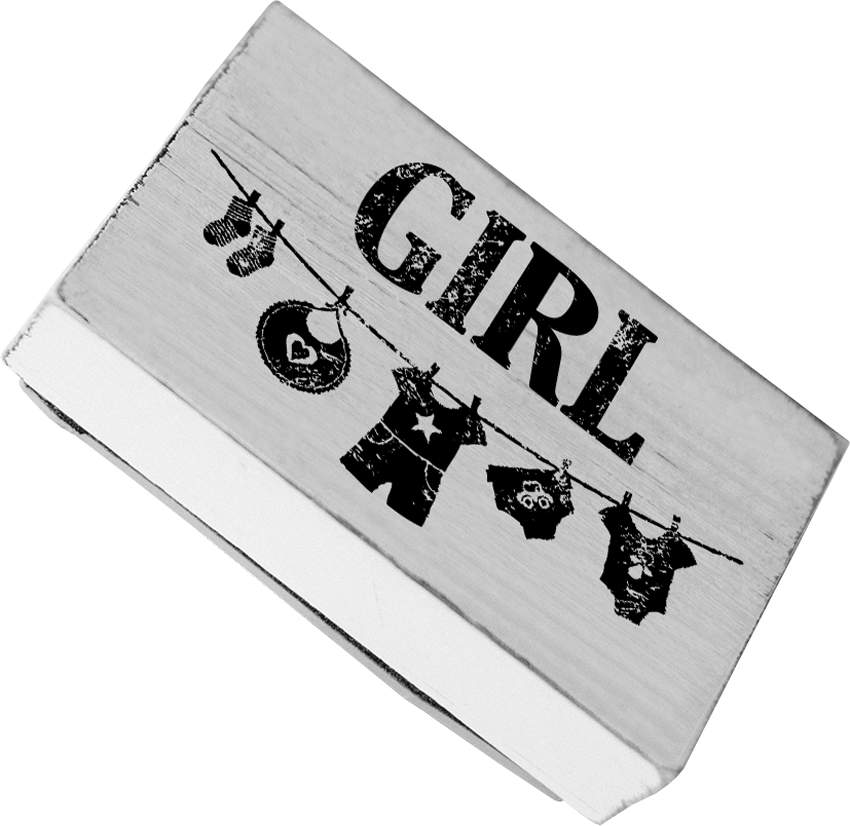 Colop Motivstempel – Vintage Girl – Holz – 70 × 42 mm