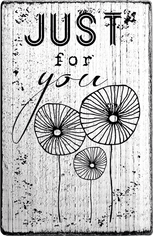 Colop Motivstempel – Just for you – Holz, Naturgummi – 70 × 42 mm