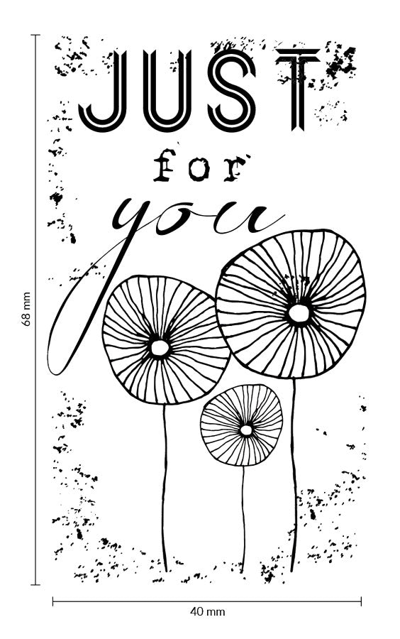 Colop Motivstempel – Just for you – Holz, Naturgummi – 70 × 42 mm