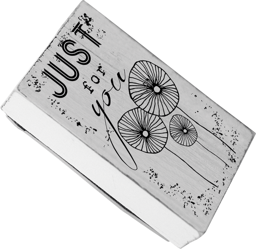 Colop Motivstempel – Just for you – Holz, Naturgummi – 70 × 42 mm
