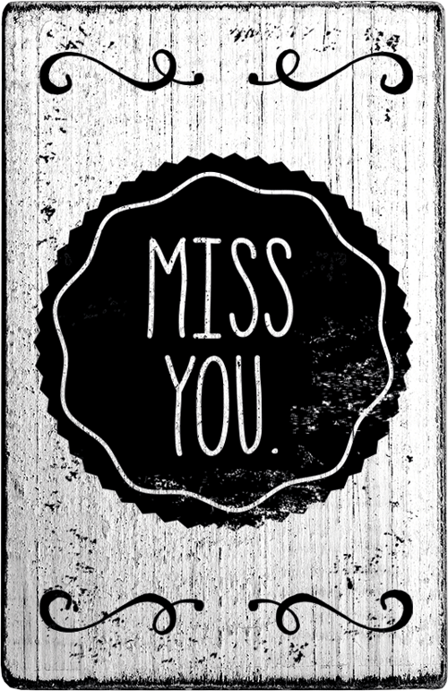 Colop Stempel – Miss you – Vintage – Holz – 70 × 42 mm