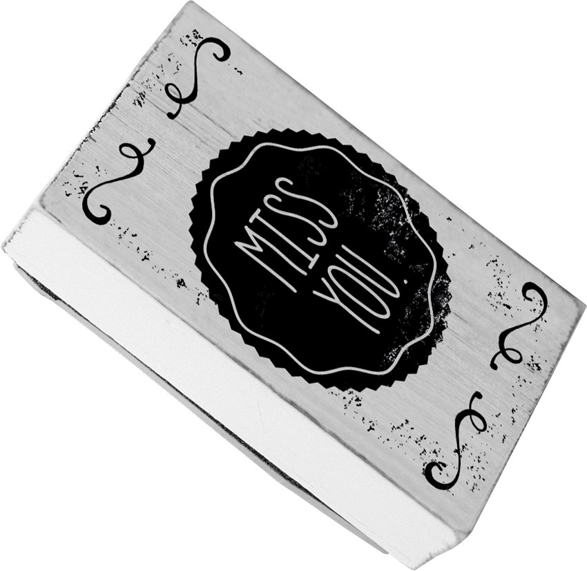 Colop Stempel – Miss you – Vintage – Holz – 70 × 42 mm