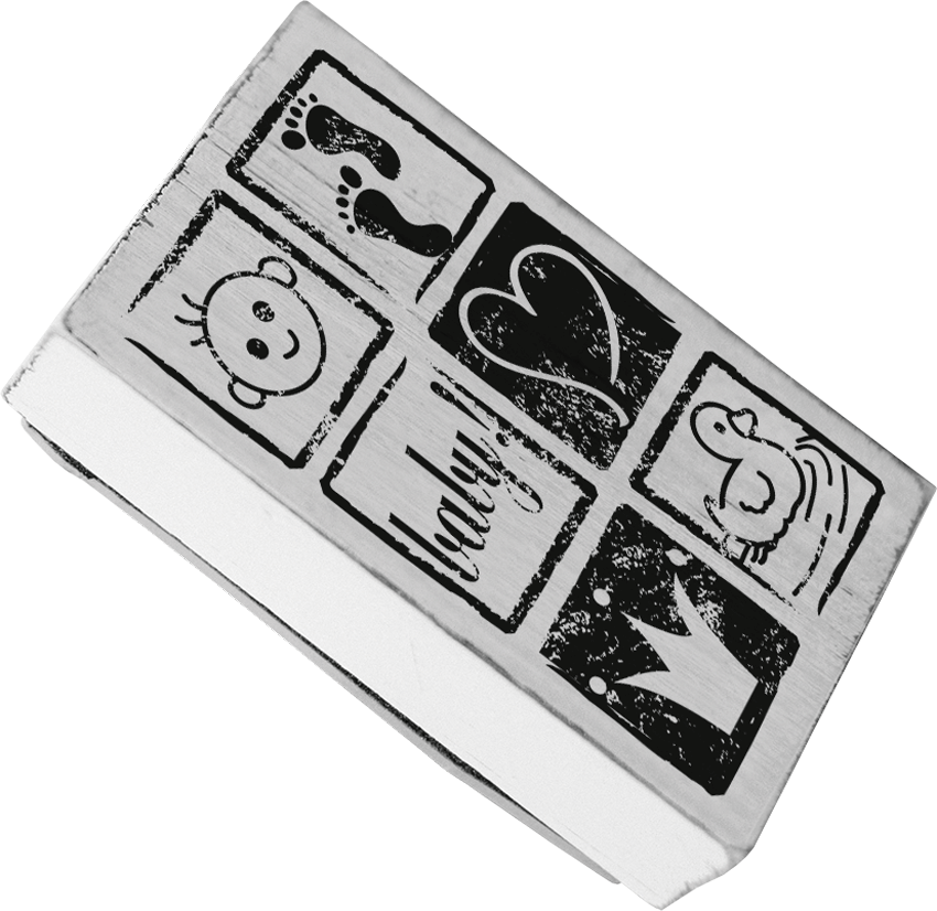 Colop Stempel – Vintage Baby – Holz – 70 × 42 mm
