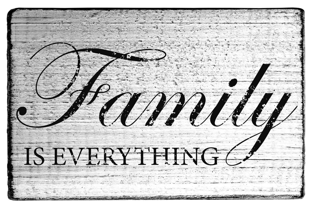 Colop Stempel Vintage – Motivstempel, Holz, Motiv Family is everything, Abdruck 70 × 42 mm