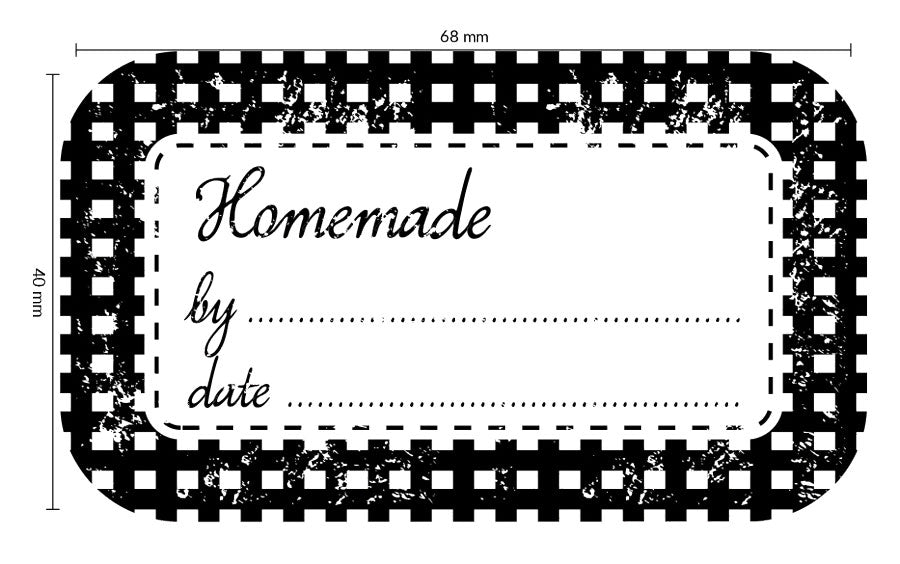 Colop Vintage – Motivstempel, Holz, Motiv Homemade by… Date…, Abdruck 70 × 42 mm