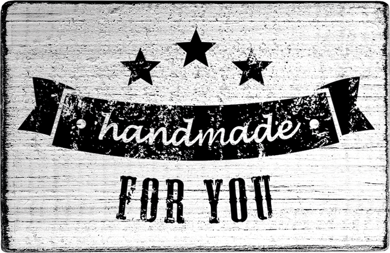 Colop Stempel Vintage – Motivstempel, Holz, Motiv Handmade for you, Abdruck 70 × 42 mm