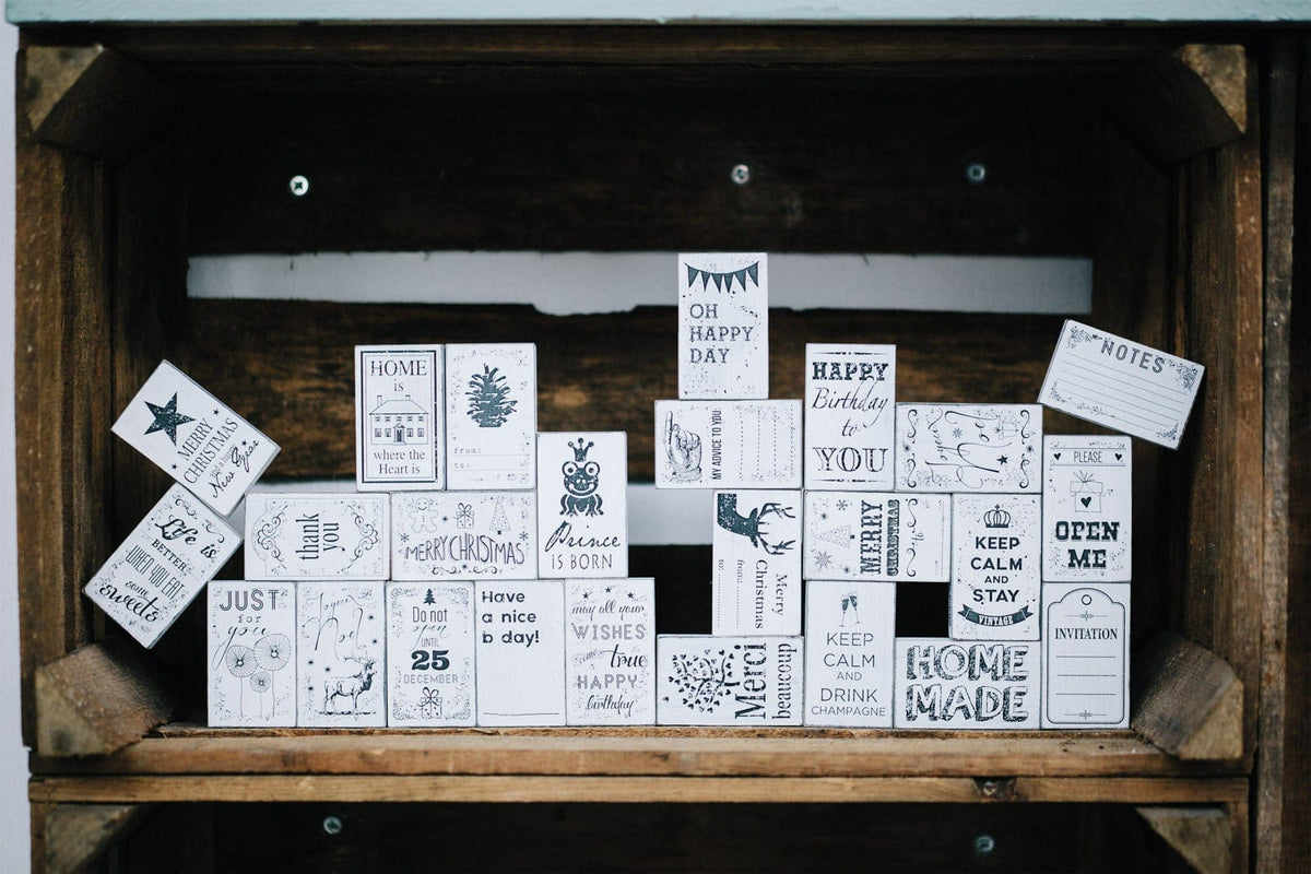 Colop Thekendisplay 75 Stempel, 12 Stempelkissen – 320×680×165 mm – Display Vintage