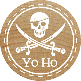 Colop Motivstempel – Yo Ho – Buchenholz – Ø 30 mm