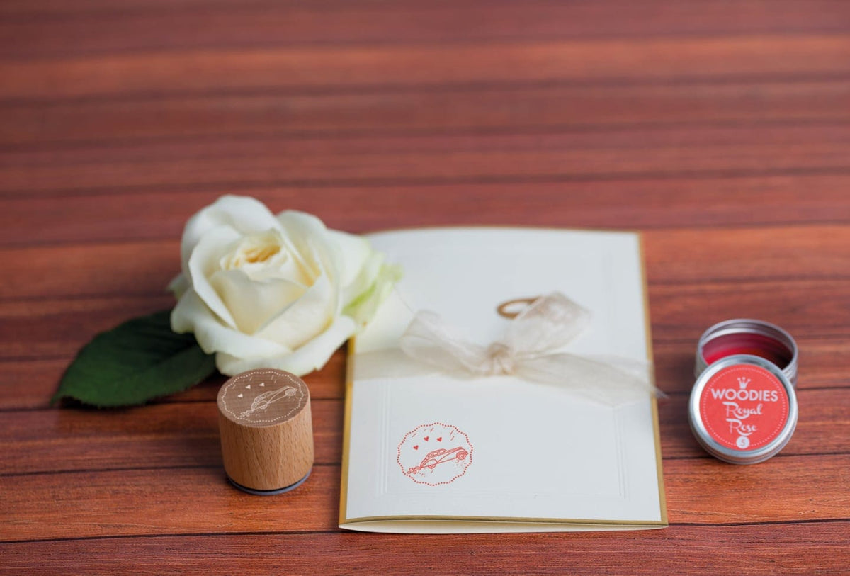 Colop Woodies – Motivstempel, Holz, Motiv Hochzeitslimousine, Ø 30 mm