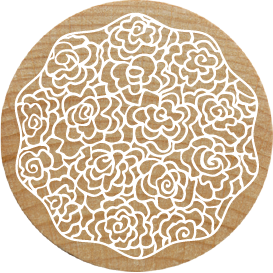 Colop Motivstempel – Woodies Ornament – Buchenholz – Ø 30 mm