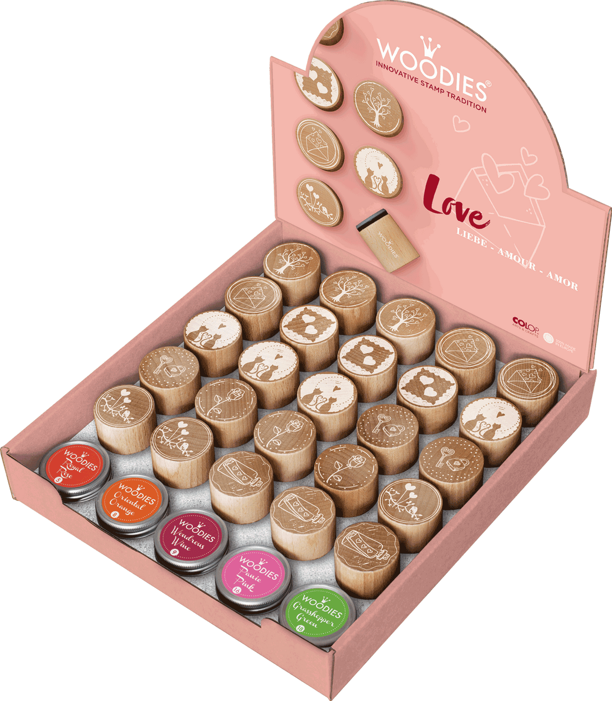 Colop Woodies – Motivstempel, Holz, Motiv Liebe