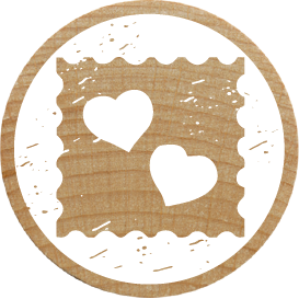 Colop Stempel – Herzen – Woodies – Buchenholz – Abdruck 30 mm