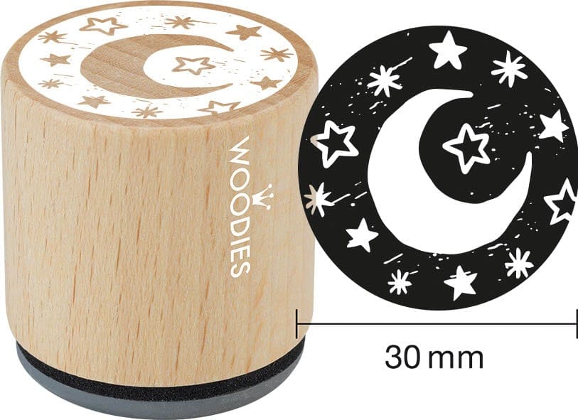 Colop Stempel-Set – Woodies Display Baby – 25 Stempel, 5 Stempelkissen – Holz
