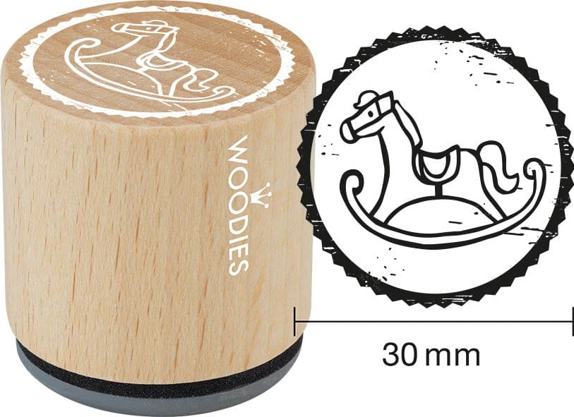 Colop Stempel-Set – Woodies Display Baby – 25 Stempel, 5 Stempelkissen – Holz