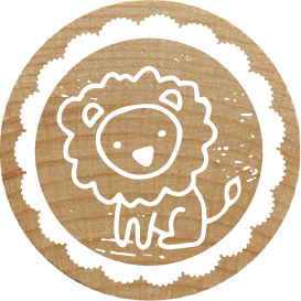 Colop Motivstempel – Löwe – Holz – Ø 30 mm