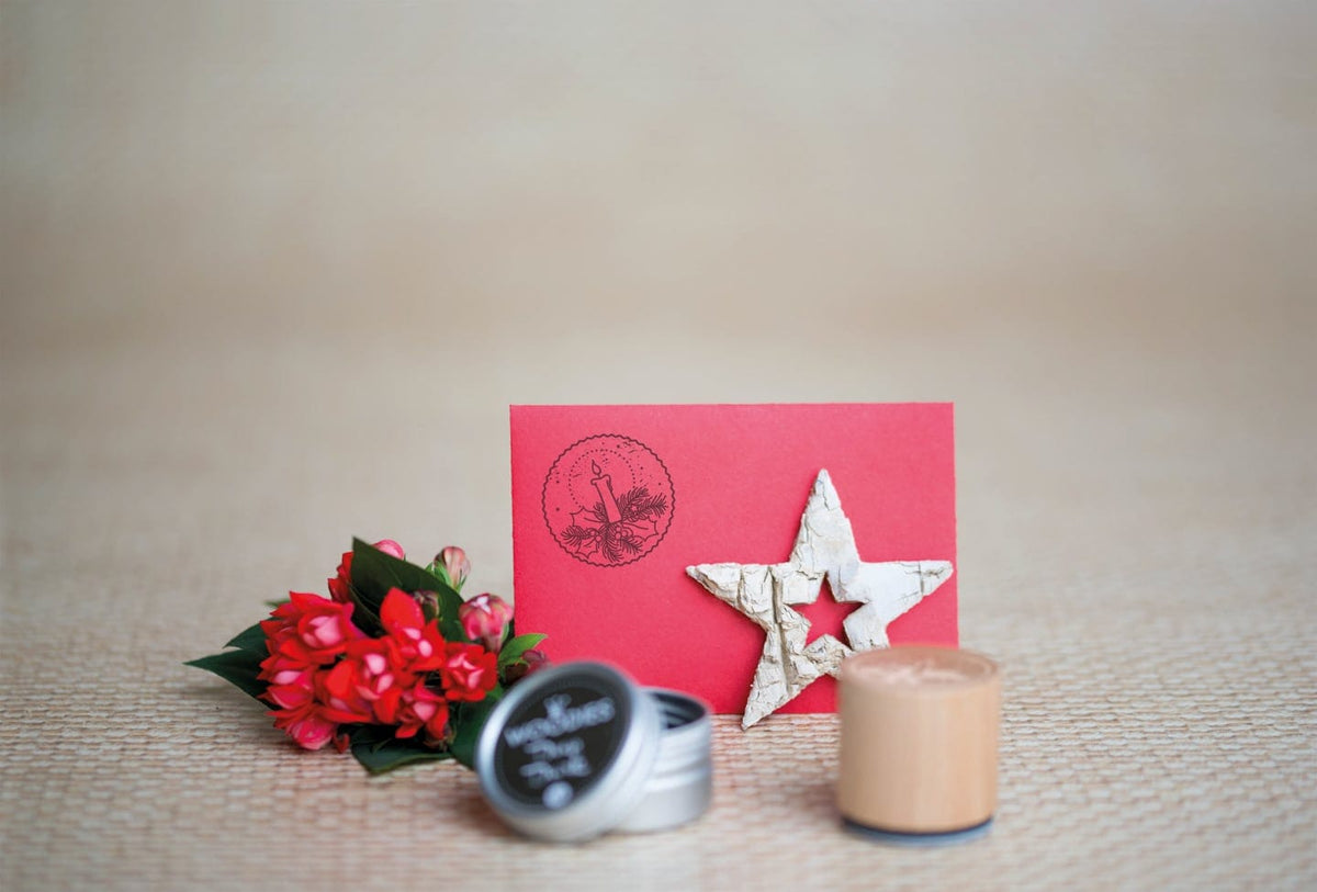 Colop Woodies – Motivstempel, Holz, Motiv Kerze, Ø 30 mm