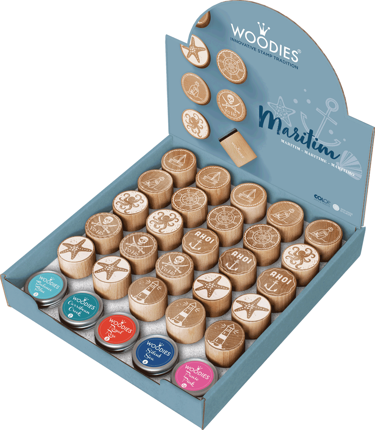 Colop Woodies – Motivstempel, Holz, Motiv Maritim