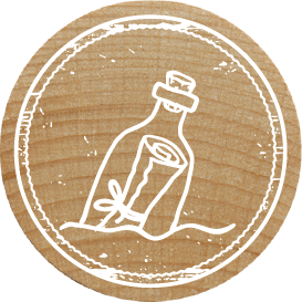 Colop Stempel – Flaschenpost – Buchenholz – Ø 30 mm