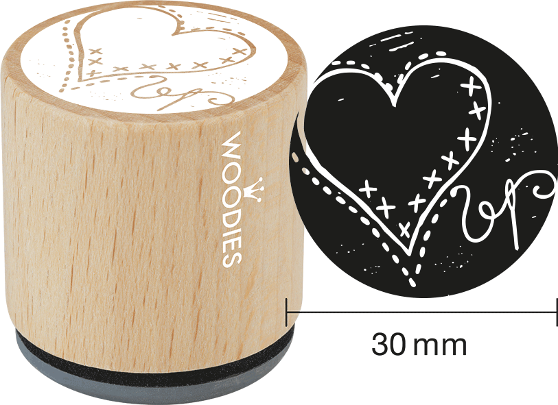 Colop Motivstempel – Herz – Buchenholz – Ø 30 mm