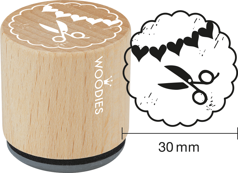 Colop Stempel – Schere – Buchenholz – Ø 30 mm