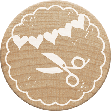 Colop Stempel – Schere – Buchenholz – Ø 30 mm