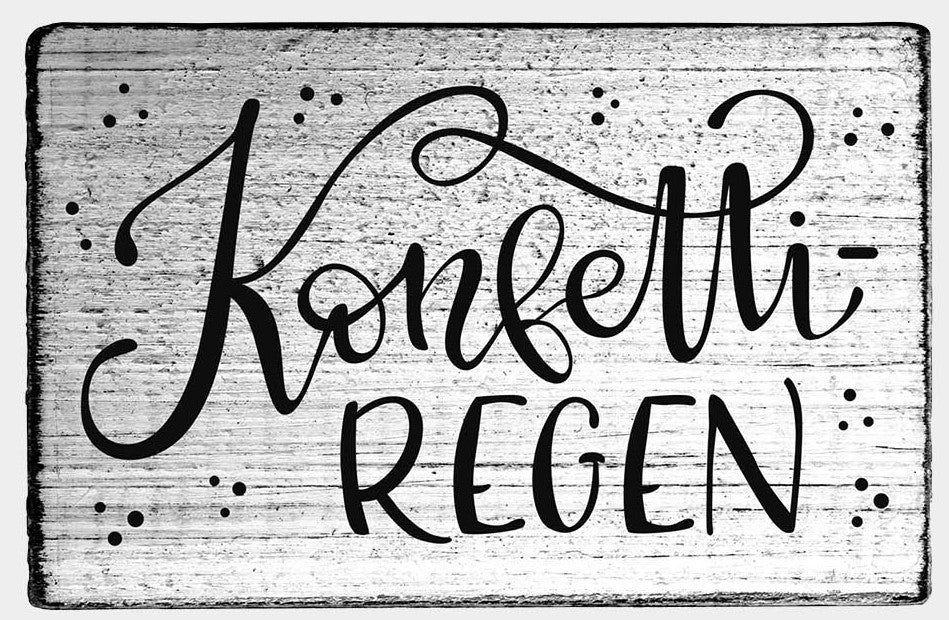 Colop Motivstempel – Konfettiregen, Vintage – Holz, Naturgummi – 70 × 42 mm