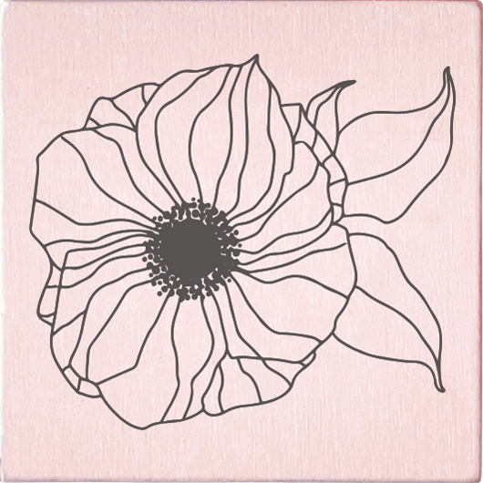 Colop May & Berry – Motivstempel, Holz, grosses Blumenmotiv – Abdruck 45 × 45 mm, nude