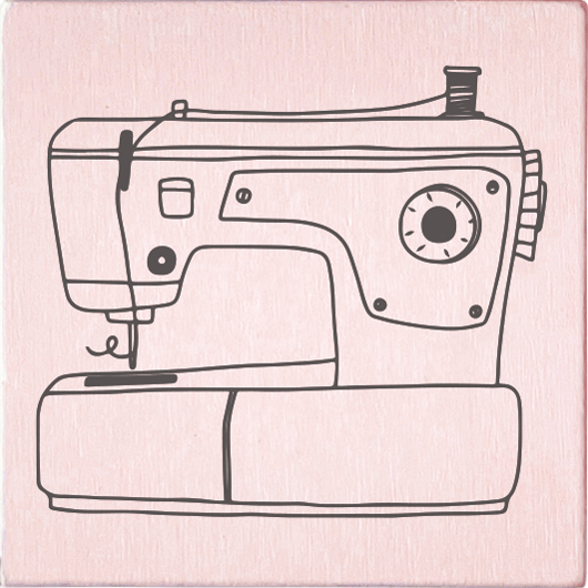 Colop May & Berry – Motivstempel, Holz, Motiv Nähmaschine, Abdruck 45 × 45 mm