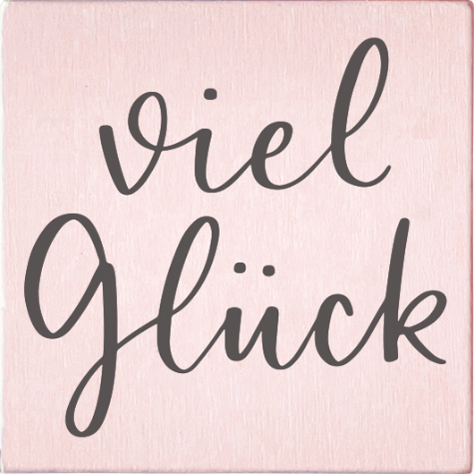 Colop May & Berry – Motivstempel, Holz, Motiv Viel Glück, Abdruck 45 × 45 mm, nude