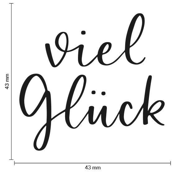 Colop May & Berry – Motivstempel, Holz, Motiv Viel Glück, Abdruck 45 × 45 mm, nude