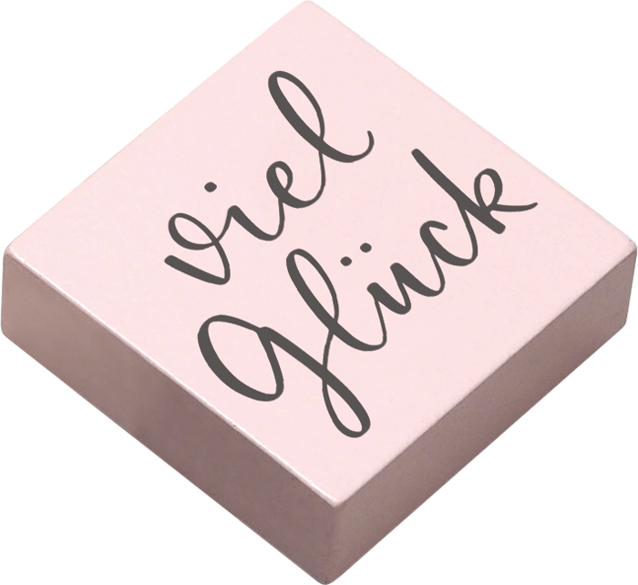 Colop May & Berry – Motivstempel, Holz, Motiv Viel Glück, Abdruck 45 × 45 mm, nude