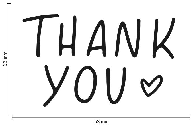 Colop Stempel – May & Berry Thank you – Holz – 35 × 55 mm – Weiss
