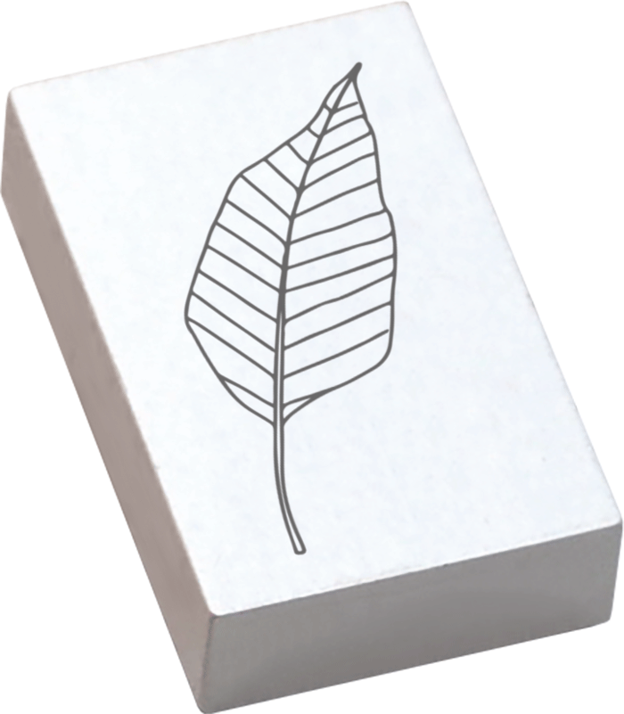 Colop Motivstempel – May & Berry, stilisiertes Blatt – Holz – 35 × 55 mm