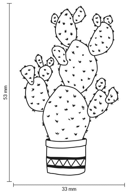 Colop Stempel – May & Berry Kaktus – Buchenholz & Naturgummi – 35 × 55 mm – Weiss