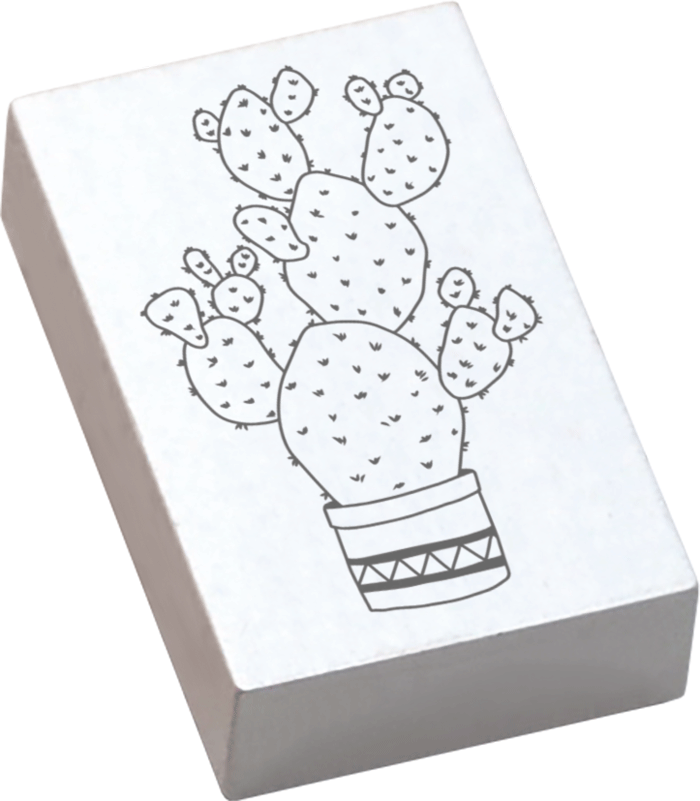 Colop Stempel – May & Berry Kaktus – Buchenholz & Naturgummi – 35 × 55 mm – Weiss