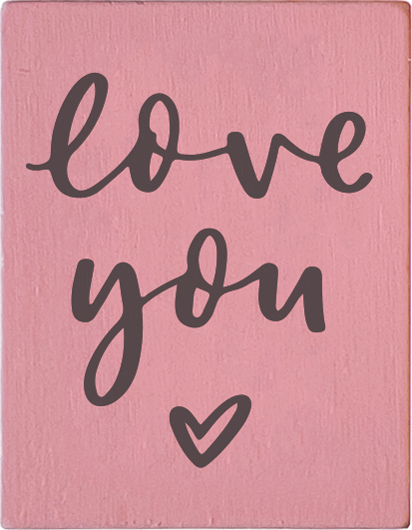 Colop Motivstempel – love you – Holz, Naturgummi – 35 × 45 mm – Rosa