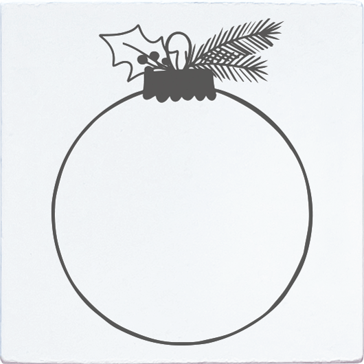 Colop May & Berry – Motivstempel, Holz, Motiv Weihnachtskugel, Abdruck 45 × 45 mm, Weiss
