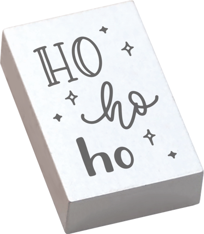 Colop May & Berry – Motivstempel, Holz, Motiv Ho ho ho, Abdruck 35 × 55 mm, weiss