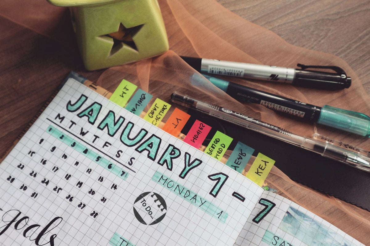 Colop Little NIO – Selbstfärbender Motivstempel, Motiv Bullet-Journal, Ø 17 mm – Fancy Grey