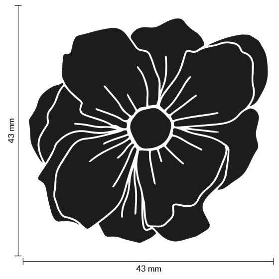 Colop Stempel May & Berry, Dunkle Blüte, Buchenholz/Naturgummi, 4,5 × 4,5 cm, Nude
